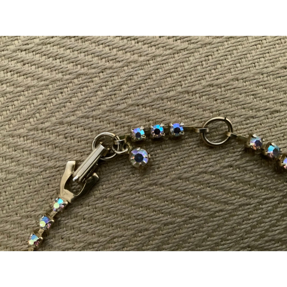Amsel Aurora Borealis Crystal Necklace Vintage - Picture 8 of 10